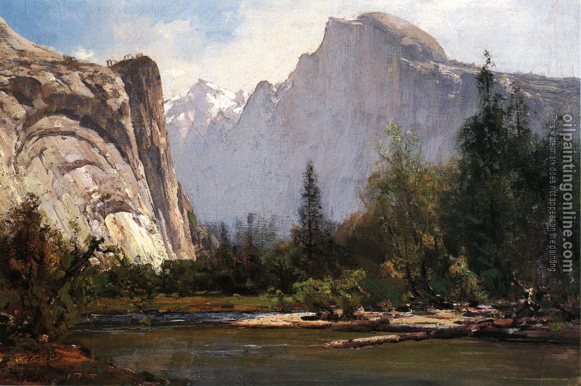 Thomas Hill - Royal Arches and Half Dome Yosemite